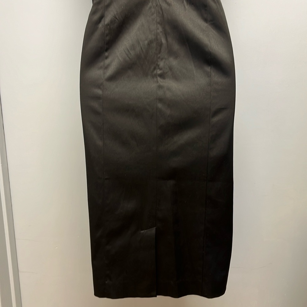 NWT Banana Republic Black Satin Cocktail Dress Size 6 - Picture 6 of 13